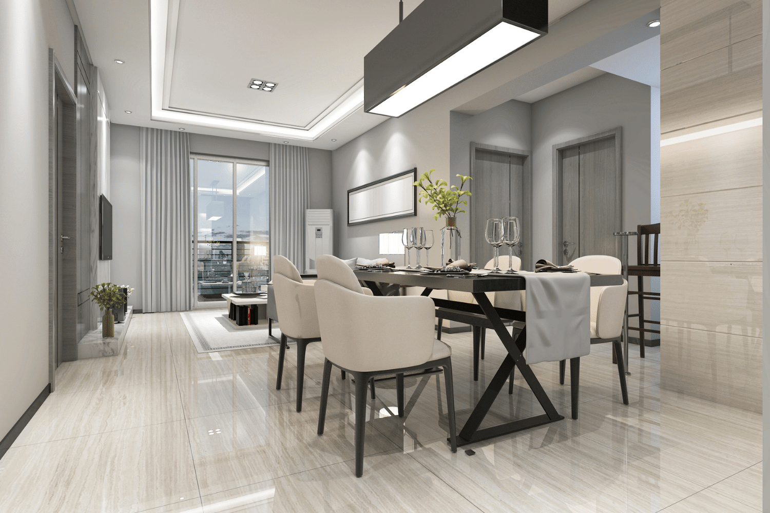 3d rendering modern living room with luxury decor RSJPCNR (2)